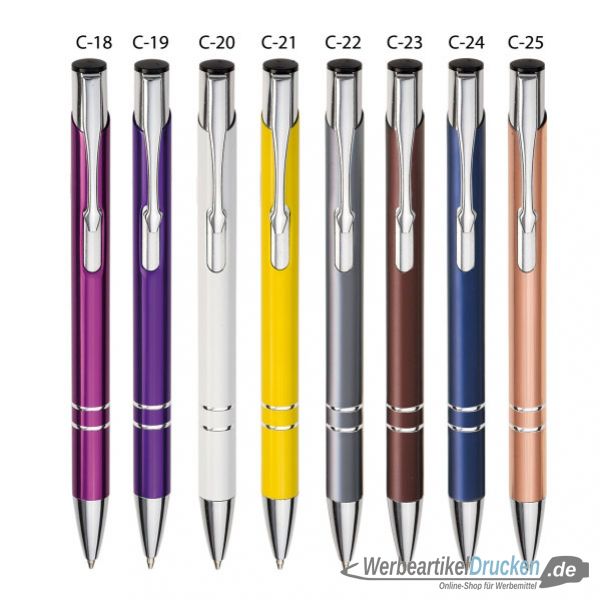 25  Stück Metall-Kugelschreiber mit Ihrer Wunschgravur Faserlaser 